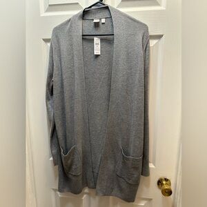 GAP Light Gray Open-Front Cardigan Size Medium
